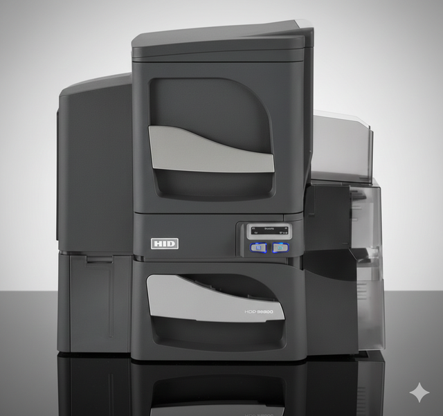 FARGO DTC4500E Double-Side Dye Sublimation ID Card Printer AI High-Speed Secure ABS Card Printing Machine Stock for Office Bank