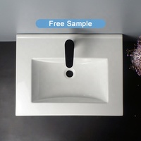 Lavabo rectangulaire en céramique TARPUL Factory, 11 tailles, pour petite salle de bain