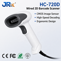 Escáner de Código de Barras JR Serie 720D, Lector Portátil USB 2D, Decodificación Rápida, CPU de 32 Bits, Plug and Play, para Uso en Comercios, Almacenes y Envíos