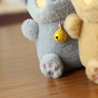 Songshan Toys – Nouveau porte-clés en peluche chat mignon de 11 cm avec clochette, pendentif pour sac, jouet pour machine à attraper, cadeau idéal