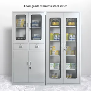 خزانة سميكة من الفولاذ المقاوم للصدأ ورشة عمل للمدرسة موظف استخدام خزانة ملفات متينة للمستشفيات - Product Image 1