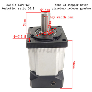 Nema 23 Hybrid <b>Stepper</b> Motor 57PT-50 Model Ratio 50:1 High Torque Planetary Gearbox Reducer Robotic Arms AGV Carts Gate Barriers - Product Image 3