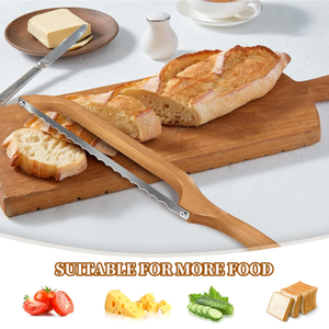 Sierra de Arco para Pan con Mango de Madera Profesional y Hoja Dentada para Pan Casero - Product Image 5
