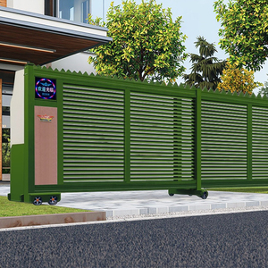 Puerta Corredera Telescópica Automática de Estilo Moderno para Exteriores, Seguridad Retráctil Industrial para Patio, Hospital y Exteriores - Product Image 6