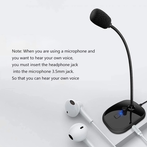 Micrófono de escritorio con cuello de cisne USB, con botón de silencio y ajuste de volumen, para reunión en clase, grabación de vídeo en vivo, para Youtube, <span class=keywords><strong>PC</strong></span> y portátil - Product Image 2