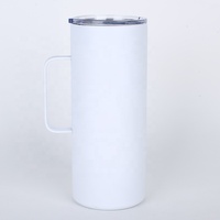 Superbe Offre Spéciale : Tasse de Voyage Isotherme en Acier Inoxydable à Double Paroi de 30 oz, Personnalisable par Sublimation, Écologique, avec Couvercle et Poignée