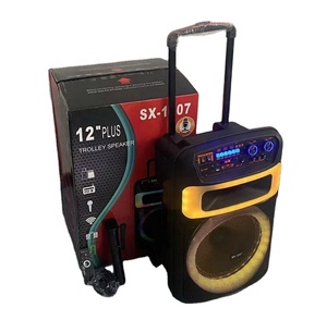 SX1207 Altavoz Bluetooth Portátil de Alta Potencia de 12 Pulgadas, <span class=keywords><strong>Subwoofer</strong></span> <span class=keywords><strong>para</strong></span> Fiestas de Karaoke al Aire Libre con Micrófono Inalámbrico Doble - Product Image 2