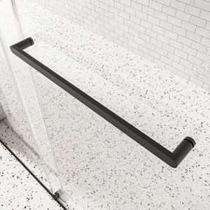 <span class=keywords><strong>Mampara</strong></span> de <span class=keywords><strong>ducha</strong></span> sin marco ultraestrecha con separación seco-húmedo, bandeja rectangular cepillada, puerta corredera Rectangular para baños - Product Image 2