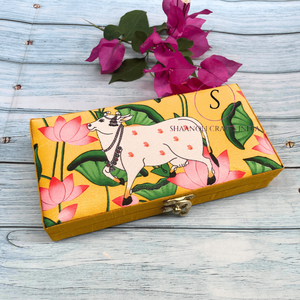 Thanh lịch <span class=keywords><strong>MDF</strong></span> pichwai in Hộp lưu trữ truyền thống pichwai in trang sức Organizer pichwai in Hộp quà tặng - Product Image 3