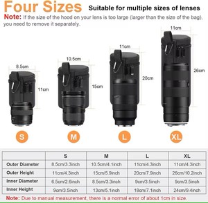 Biểu Tượng Tùy Chỉnh Sản Phẩm Mới Độ Dày Mềm Đệm Ống Kính Máy Ảnh Trường Hợp Chống Nước Ống Kính <span class=keywords><strong>Pouch</strong></span> Cho Ống Kính Du Lịch Túi - Product Image 5