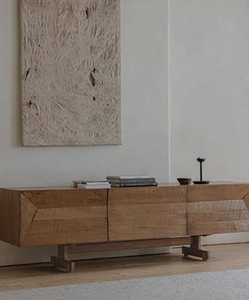 Mueble para <span class=keywords><strong>TV</strong></span> de Madera Reciclada Sólida Hecho a Mano Estilo Wabi-Sabi para Sala de Estar, Dormitorio, Hoteles, Centros Comerciales - Duradero, Ecológico, Antiguo, Personalizado - Product Image 4