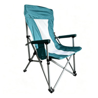 Chaise de camping pliante ergonomique en gros, dossier haut en maille Oxford 600D, cadre en fer avec sac de transport, pour l'extérieur