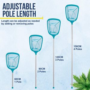 Accessoires de nettoyage de piscine de la marque SL : Épuisette à feuilles pour bassin, filet de récupération de feuilles pour eaux profondes et peu profondes en PE - Product Image 3