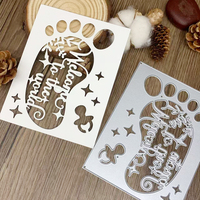 Matrice de découpe en métal en forme de semelle de pied pour albums photo DIY, boîtes cadeaux, cartes en papier, cartes de vœux et scrapbooking