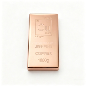 แท่งทองแดงบริสุทธิ์ C110 / ทองแดงแท่ง / แท่งทองแดง 99.99% น้ำหนัก 1 กก. - Product Image 1