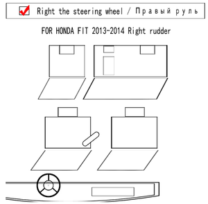 Housse de siège de voiture pour <span class=keywords><strong>Honda</strong></span> Fit 2013, 5 places, conduite à droite - Product Image 4
