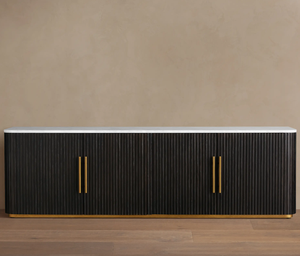 Nuevo Diseño de Muebles de Sala de Estar Estilo Americano, <span class=keywords><strong>Mueble</strong></span> para <span class=keywords><strong>TV</strong></span> de Lujo con Cubierta de Mármol, <span class=keywords><strong>Madera</strong></span> Maciza de <span class=keywords><strong>Roble</strong></span>, Consola Multimedia de 4 Puertas - Product Image 6