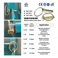 Goupille de verrouillage de type O en acier inoxydable 304 de 1/4 " 5/16 " pour équipement d'élevage et portail de corral