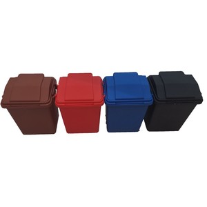 Modular Trash Can 30L Plastic Outdoor Indoor <b>Rectangle</b> Waste <b>Bin</b> Square Bucket 38x30x45cm - Product Image 3