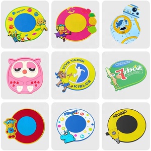 Posavasos Redondo de Silicona Promocional con Logotipo Personalizado, Tapete para Bebidas, Posavasos de Goma PVC Suave con Diseño de Dibujos Animados Kawaii, Tapete para Bebidas de Bar y Cerveza - Product Image 4