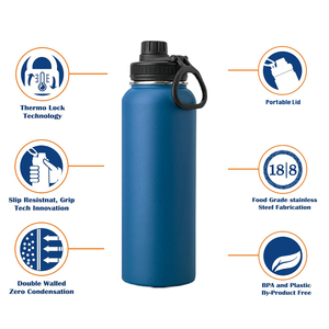 40oz nước bằng thép không gỉ chai Tumbler Hydro đôi tường cách nhiệt chân không Flask với nắp phòng tập thể dục Quà Tặng thể thao chai nước - Product Image 4