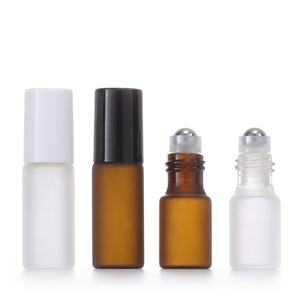 Botella de Vidrio Esmerilado Personalizada de 3ml, 5ml, 10ml con Rodillo de Plástico, Vidrio o Metal y Tapa de Plástico Negra para Aceites Esenciales y Perfumes - Product Image 3