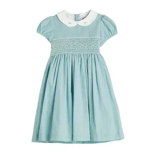 2024 Korean design infant baby girls vintage sleeveless dresses with bubble flower shirt clothing sets boutiques KM371