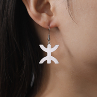 Boucles d'oreilles pendantes berbères africaines pour femmes et filles en acier inoxydable plaqué or 18 carats Bijoux ethniques caractéristiques de la mode Cadeaux