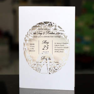 Cartes d'invitation <span class=keywords><strong>Ecco</strong></span> Kraft naturelles découpées au Laser et cartes d'invitation d'anniversaire - Product Image 5