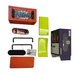 JIESEN DIY <span class=keywords><strong>Skate</strong></span> Maple Double Rocker Lightweight Park Ramp Parts <span class=keywords><strong>Tech</strong></span> <span class=keywords><strong>Deck</strong></span> Scene Venue Model Sets Novelty Toys Gift Skateboard - Product Image 3