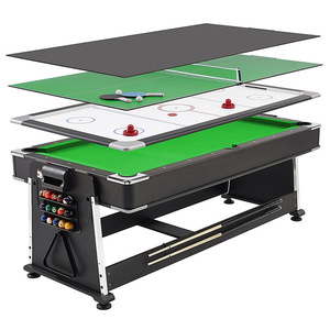 Table de jeu multifonction 4-en-1 de <span class=keywords><strong>7</strong></span> <span class=keywords><strong>pieds</strong></span>, avec <span class=keywords><strong>billard</strong></span> rotatif, hockey sur air, tennis de table et plateau de salle à manger, TM-2139 - Offre Spéciale - Product Image 5