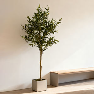 Arbre d'olivier artificiel en plastique, plante ornementale d'art |   Plantes d'olivier artificielles décoratives pour la maison, le bureau, l'aménagement paysager <span class=keywords><strong>intérieur</strong></span> - Product Image 3