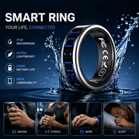 Bague connectée Topo Muslim Smart Ring Zikr Tasbeeh avec compteur, affichage LED, suivi de la santé du cycle menstruel, contrôle à distance, suivi du sommeil et de l'exercice, IP68