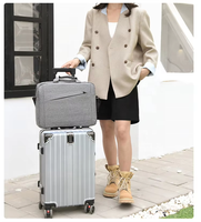 Grand sac fourre-tout en toile de polyester de 15.6 pouces, 17 pouces, 19 pouces, porte-documents de style simple pour hommes, sac de messager pour ordinateur portable et bureau