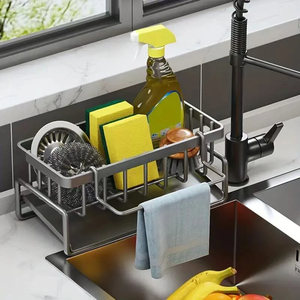 Lavello autosvuotante mensola in acciaio inox lavello da <span class=keywords><strong>cucina</strong></span> porta portasapone spugna porta lavello da <span class=keywords><strong>cucina</strong></span> <span class=keywords><strong>Organizer</strong></span> - Product Image 6