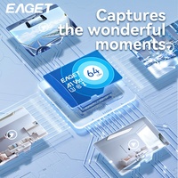 EAGET tarjeta Mini SD 32GB 64GB 128GB 126GB Clase 10 TF tarjeta para Samsung Android Teléfono Móvil Cámara SD funda tableta tarjeta de memoria