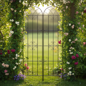 Panel de Cerca de Metal Galvanizado para Plantas Trepadoras, Resistente a la Oxidación, 87x20 Pulgadas, Estilo Elegante - Product Image 2