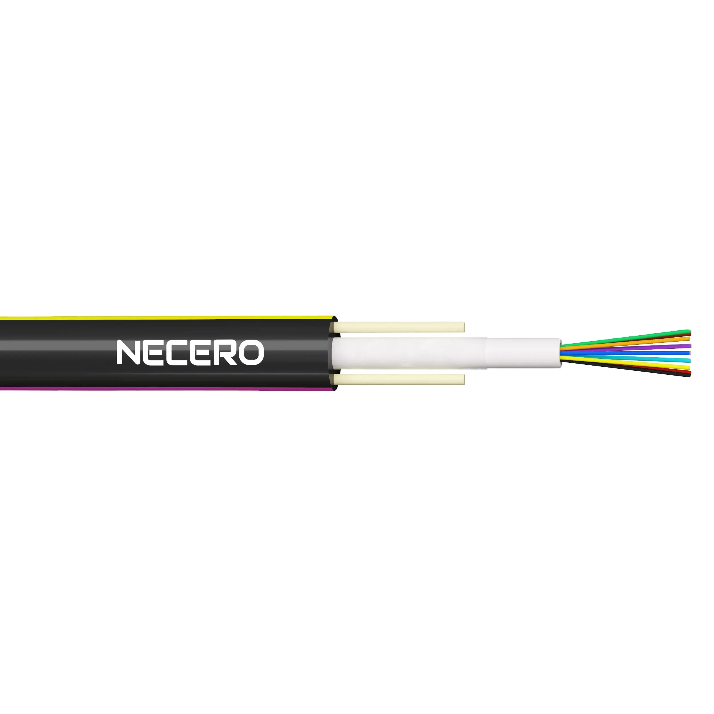 Shenzhen Necero 20 Years Unitube Non-metallic Non-armored Cable GYFXY 1-24 Core Fiber Optic Cable