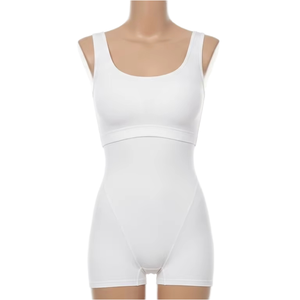 Edoor Wears Firm Control Standard <b>Bodysuit</b> <b>Shapewear</b> Acrylic Broadcloth Seamless Slimming Breathable Padded Buttocks Club Gothic - Product Image 1