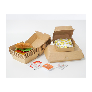 Wholesale Customizable Disposable Corrugated Eco-Friendly Hamburger Takeaway Box Greaseproof Recyclable Fast Food Embossing - Product Image 2