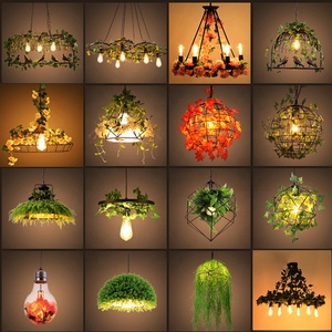 Décoration de style industriel rétro, restaurant, ferme, jardin heureux, fleurs et plantes en <span class=keywords><strong>pot</strong></span>, luminaires suspendus - Product Image 5