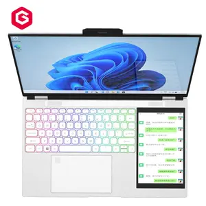 2023 Neuer Dual IPS-Bildschirm 15,6 "und 7" Touchscreen Slim Laptop für Business Office und Schule