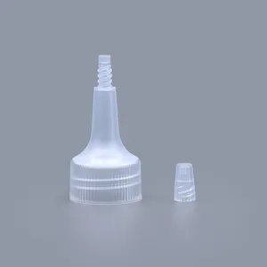 Vendeur professionnel, buse longue en plastique de couleur personnalisée 24/410 capuchon supérieur torsadé bouchon de bouteille de Sauce à vis en plastique