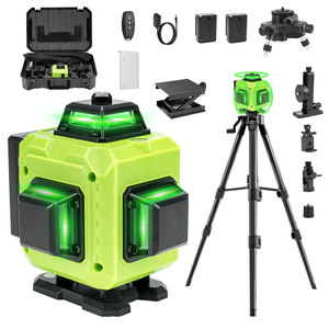 ขาตั้งกล้องเลเซอร์ 16 เส้น 4x360 °   เลเซอร์เส้นไขว้สีเขียวปรับระดับเองสำหรับงานก่อสร้าง การปรับปรุงบ้าน การปูกระเบื้อง - Product Image 1