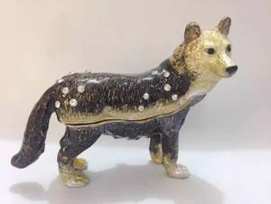 <span class=keywords><strong>Belle</strong></span> décoration de la maison Border Collie accessoires pour animaux de compagnie boîte de rangement de bijoux en alliage mignon créatif - Product Image 3