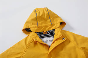 OEM अनुकूलन बच्चों लड़कों और लड़कियों आउटडोर बारिश जैकेट पु निविड़ अंधकार बच्चों बरसाती रेनकोट बच्चों - Product Image 4