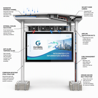 Écran publicitaire numérique extérieur double face IP65 de 32 à 86 pouces pour abri de bus et kiosque de station urbaine (OEM)