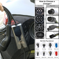 Chargeur de voiture électrique de niveau 2, type 1, prise britannique, courant réglable 8A 10A 13A, station de charge pour Toyota Prius