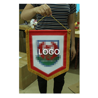 Bendera Pertukaran Klub Sepak Bola Tim Sepak Bola Ramah Lingkungan dari Poliester Khusus untuk Acara Olahraga, Dua Sisi, Dapat Digantung