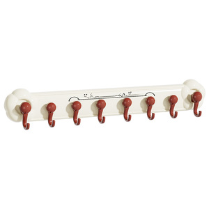 Crochet mural à ventouse à huit points d'attache, rangement multi-rangs pour salle de bain, fixation robuste sans perçage, noir crème, rouge crème, ABS - Product Image 4